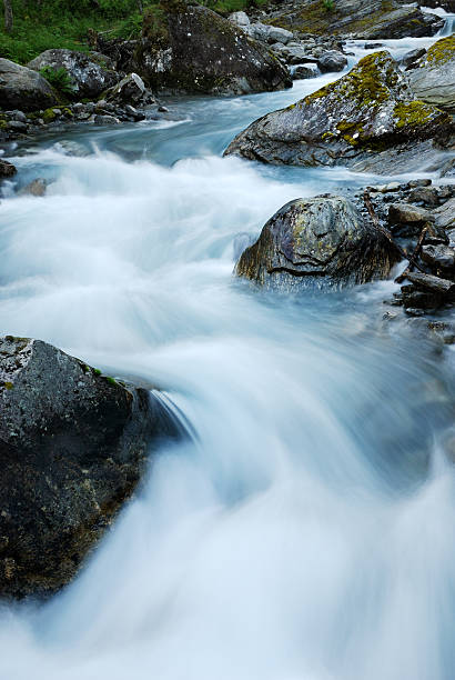 istock Close-up of mountain stream at long shutter speed. 184593911