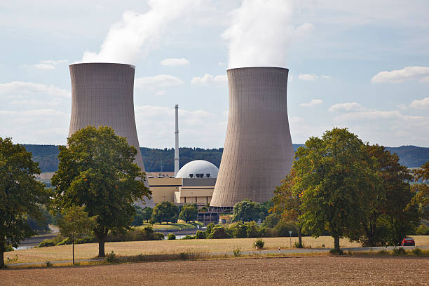 istock Nuclear Power Plant In Green Landscape 184594074