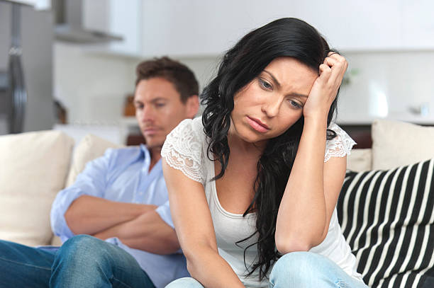 istock Close up of young couple fighting 184594251
