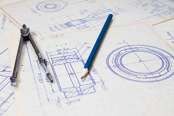 istock mechanical drawing detail and design tools 184594283