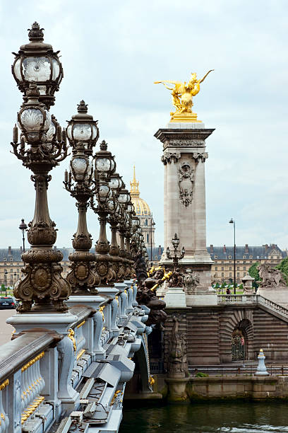istock Street lights in a row on Pont Alexandre 184594308