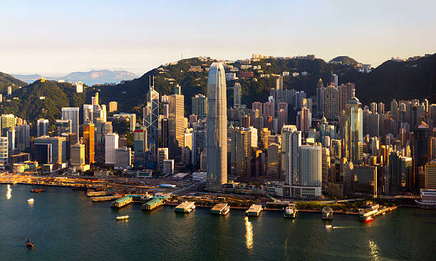 istock Hong Kong City skyline in Twilight 184594502