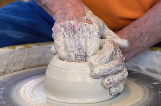 istock Close-up of Potter Working with Clay 184594836