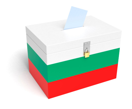 Bulgaria Flag Ballot Box. 3D Rendering.