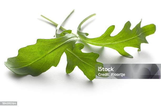 Vegetables Arugula Lettuce Isolated On White Background Stock Photo - Download Image Now