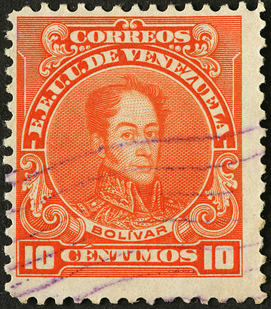 istock Simon Bolivar on an old Venezuelan stamp 184595306