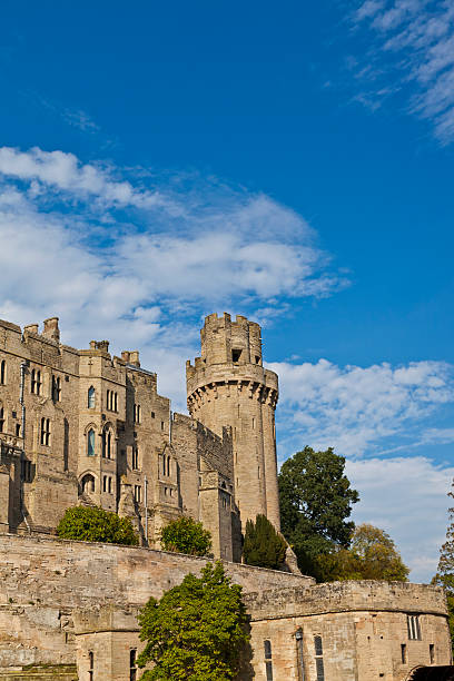 The tower of a medieval castle wall full of architectural detail - arrow slits windows. Adobe RGB 1998 profile.