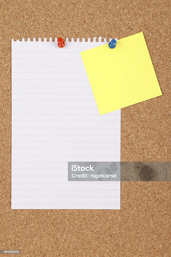 Message Page Note Blank Page And Adhesive Note On A Message Board Stock Photo - Download ...
