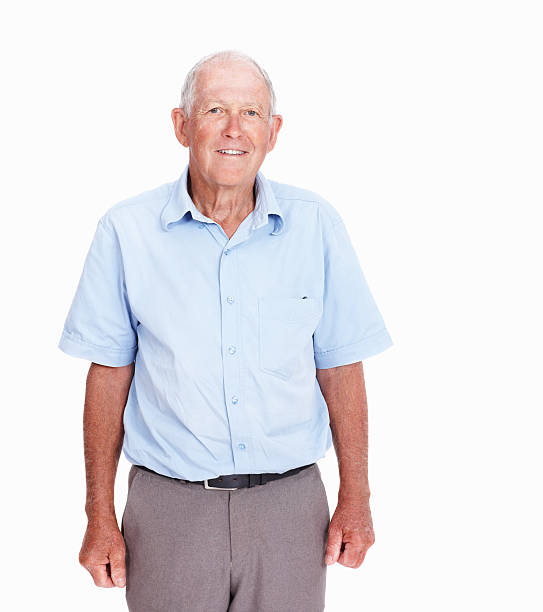 istock Happy senior man smiling 184596081