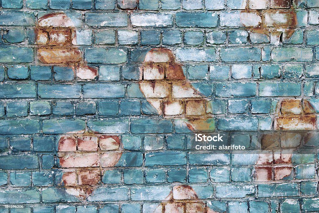 Brick wall Brick wall with graffiti Art Stock Photo