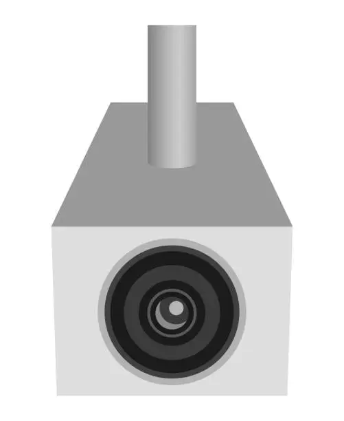 Vector illustration of Security Camera Isolated Vector Illustration