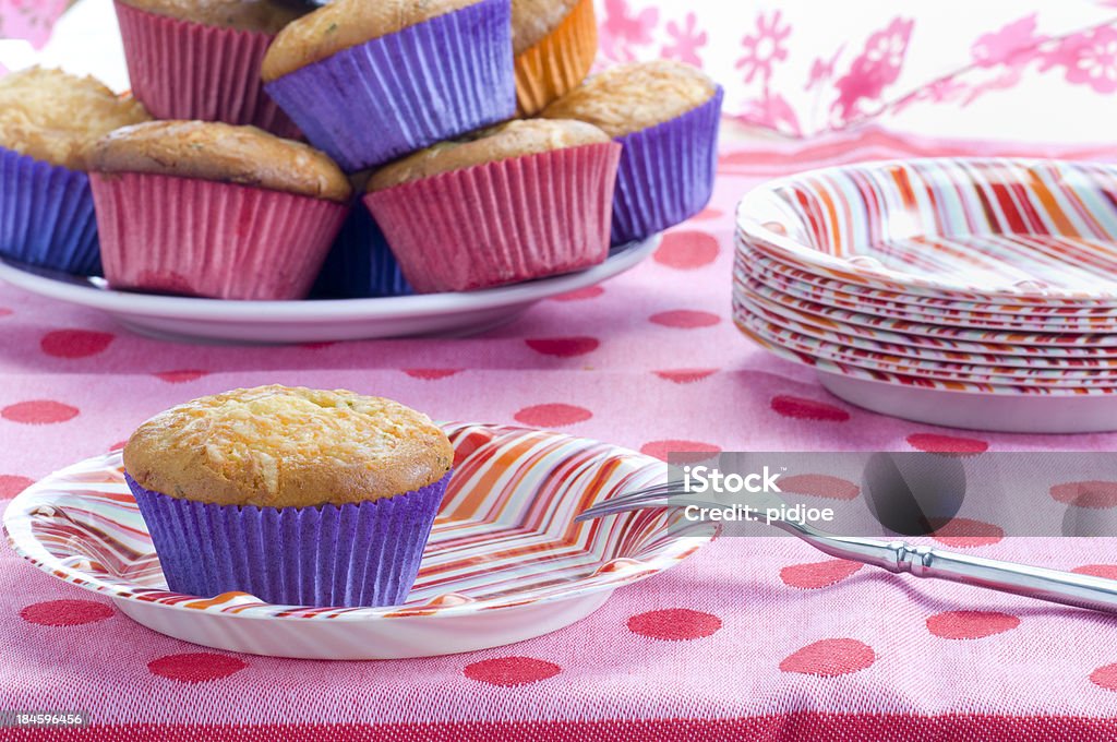 cupcakes für Geburtstagspartys - Lizenzfrei Ansicht aus erhöhter Perspektive Stock-Foto