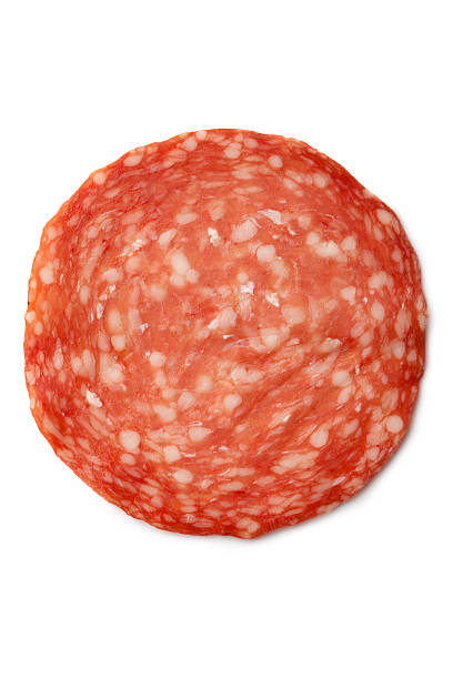 Meat: Salami More Photos like this here... sliced salami stock pictures, royalty-free photos & images