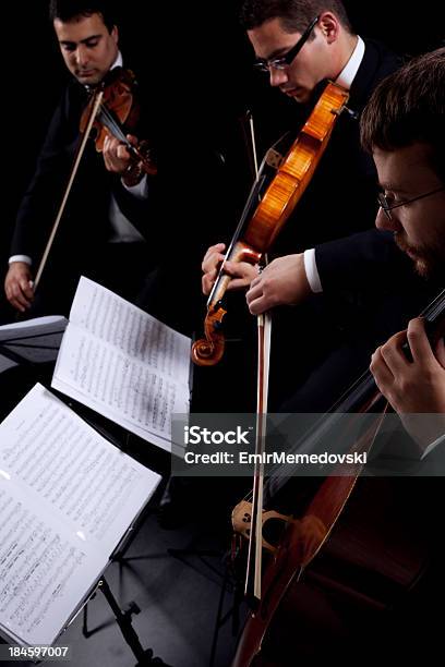 Violín Y Violoncello Actores Foto de stock y más banco de imágenes de Hombres - Hombres, Orquesta, Sólo hombres