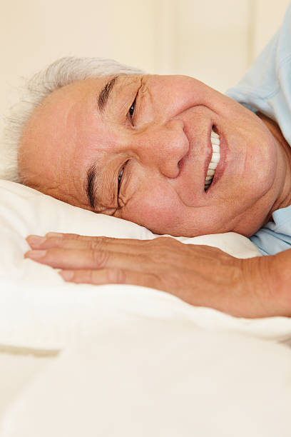 istock Senior Taiwanese man resting 184597197