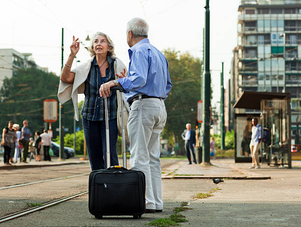 istock Senior couple first Europen vacation 184597232