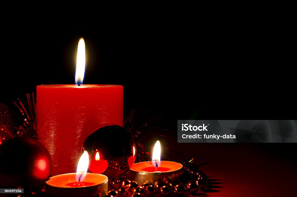 Velas e decorações de Natal com espaço para texto - Royalty-free 2013 Foto de stock