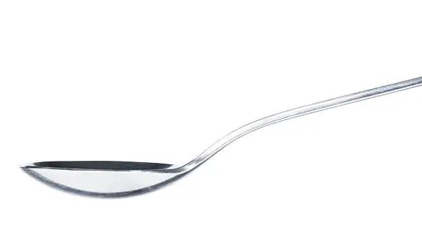Spoon sideview isolated on white