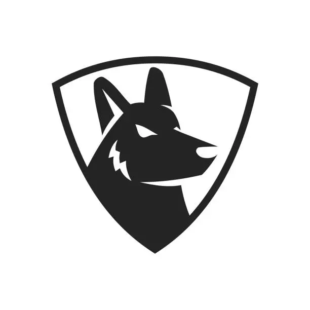 Vector illustration of german shepherd template Isolated. Brand Identity. Icon Abstract Vector graphic