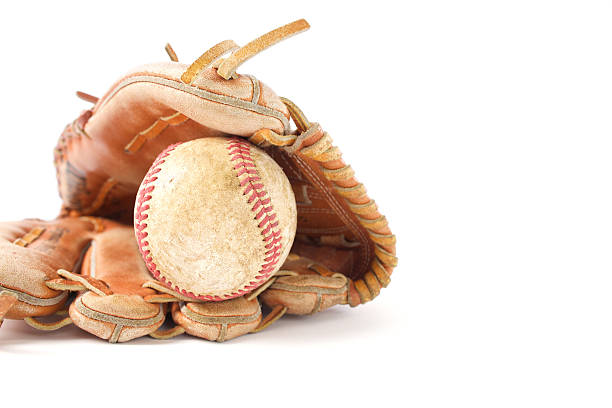 istock Old baseball glove and ball 184600182