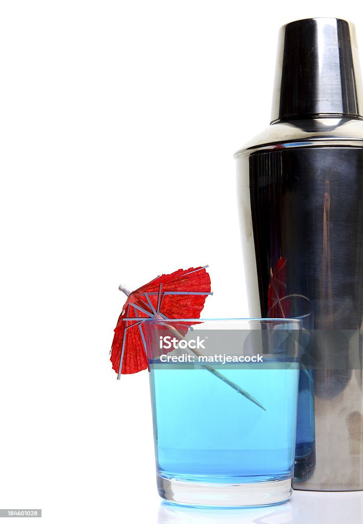 Blau Cocktail shaker - Lizenzfrei Alkoholisches Getränk Stock-Foto