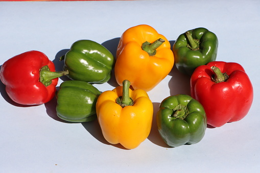 capsicum or bell peppers, fresh food concept