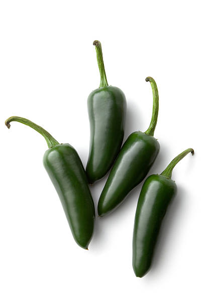 istock Vegetables: Jalapeno Peppers Isolated on White Background 184601989