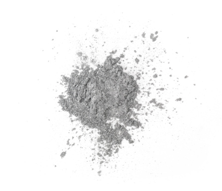 Pile of bronze eye shadow on a white background. XXL file