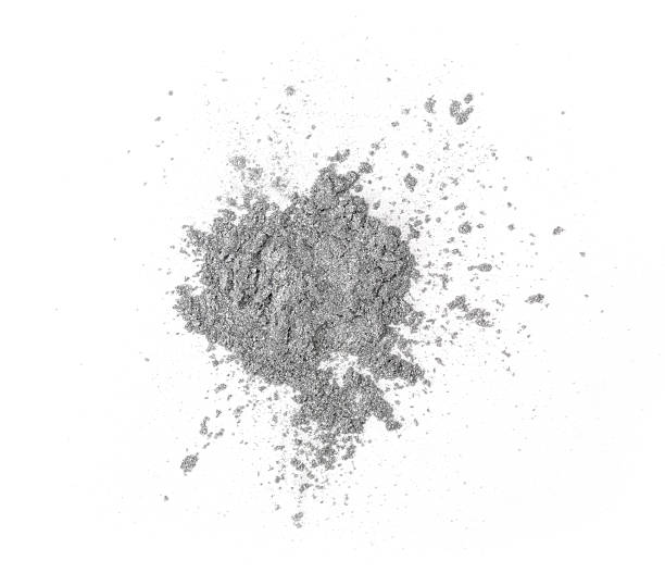 srebrny cień do powiek - face powder exploding make up dust zdjęcia i obrazy z banku zdjęć
