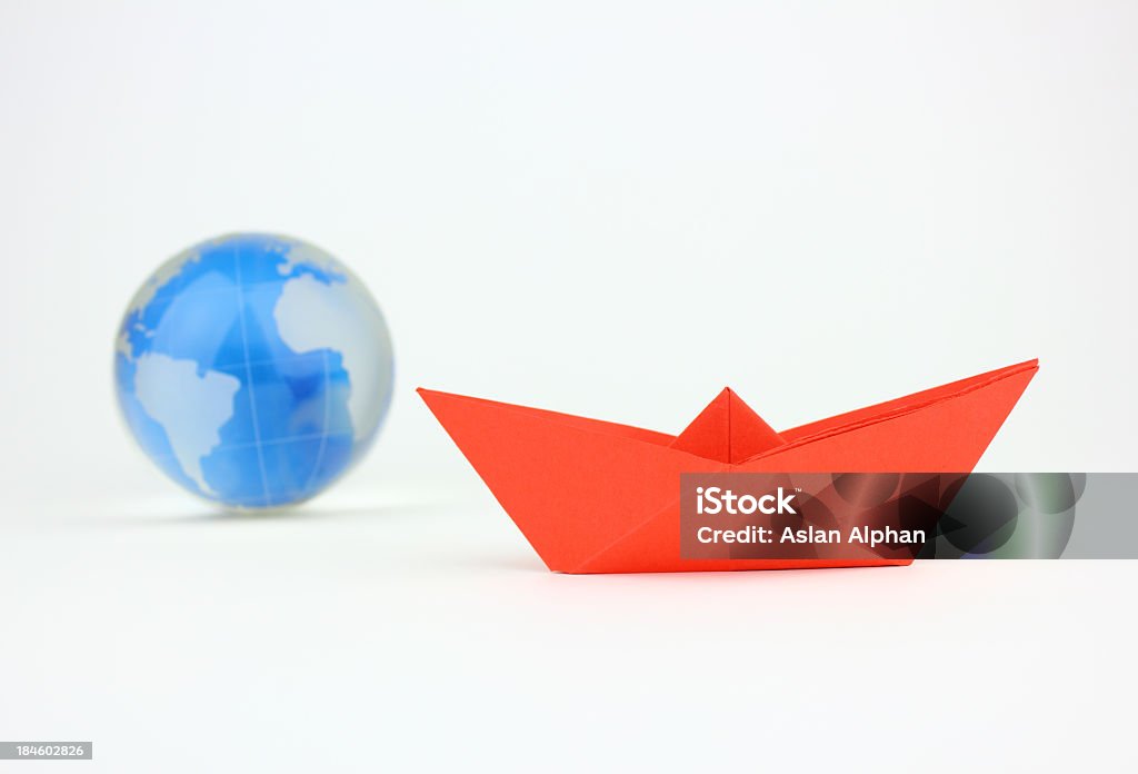 Papel vermelho navio - Foto de stock de Abstrato royalty-free