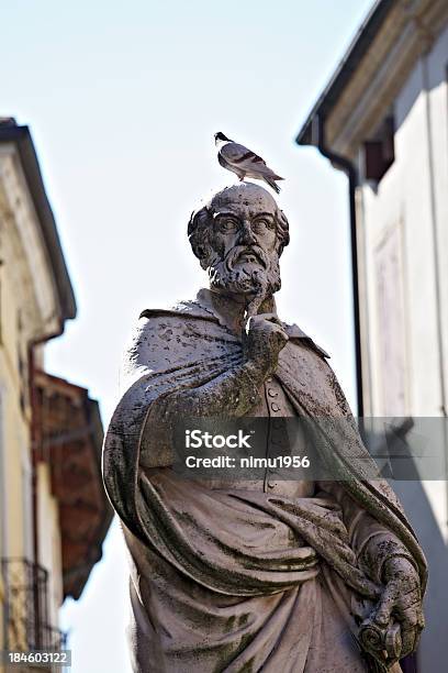 Palladio Statue In Vicenza With A Columbus Over The Head Stock Photo - Download Image Now
