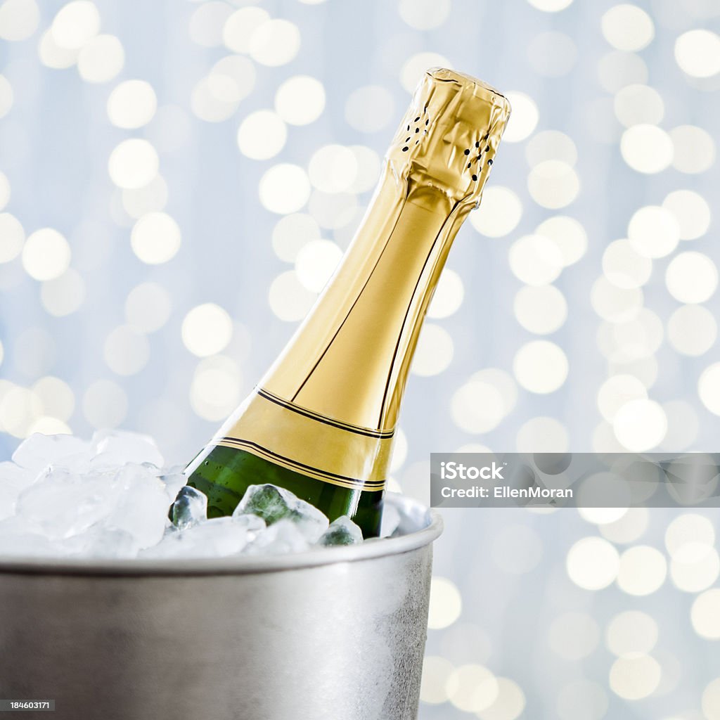 Champagner on Ice - Lizenzfrei Alkoholisches Getränk Stock-Foto
