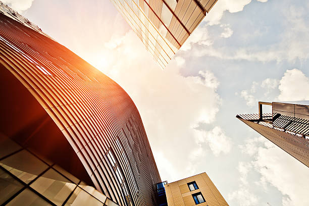 istock Futuristic Architecture Buildings and Sun 184603274