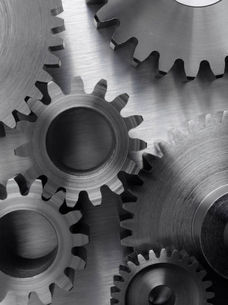 istock Metal Cogs on Stainless Steel 184603730