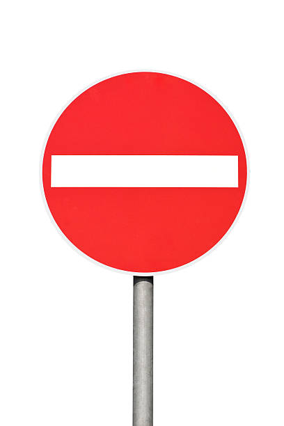 istock Road sign - one way street. Isolated on white. 184604039