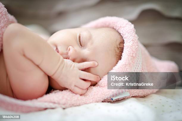 Little Baby Girl Wants To Sleep Stock Photo - Download Image Now - 0-11 Months, Babies Only, Baby - Human Age