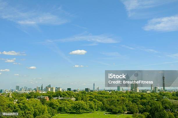 A Zoomed Out View Of Londons Cityscape Stock Photo - Download Image Now - Primrose Hill, BT Tower - London, Capital Cities