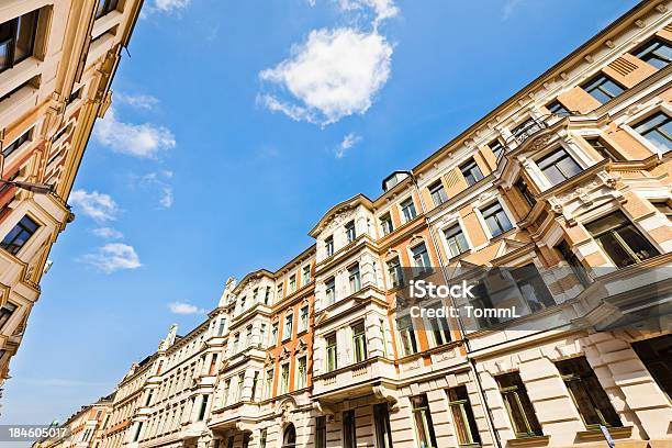 Отреставрированный Старый Townhouses — стоковые фотографии и другие картинки Дом - Дом, Лейпциг, Ар-нуво