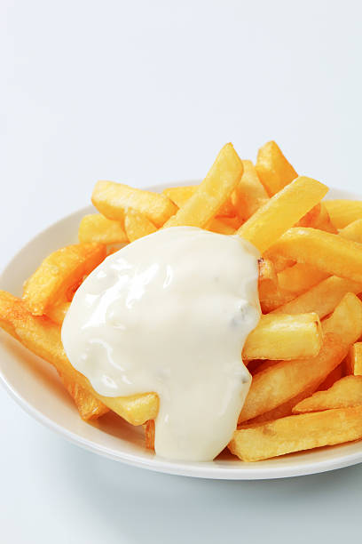 istock French fries with mayonnaise 184605375