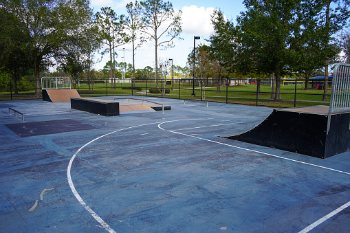 Skateboard and Bike Ramps at Park