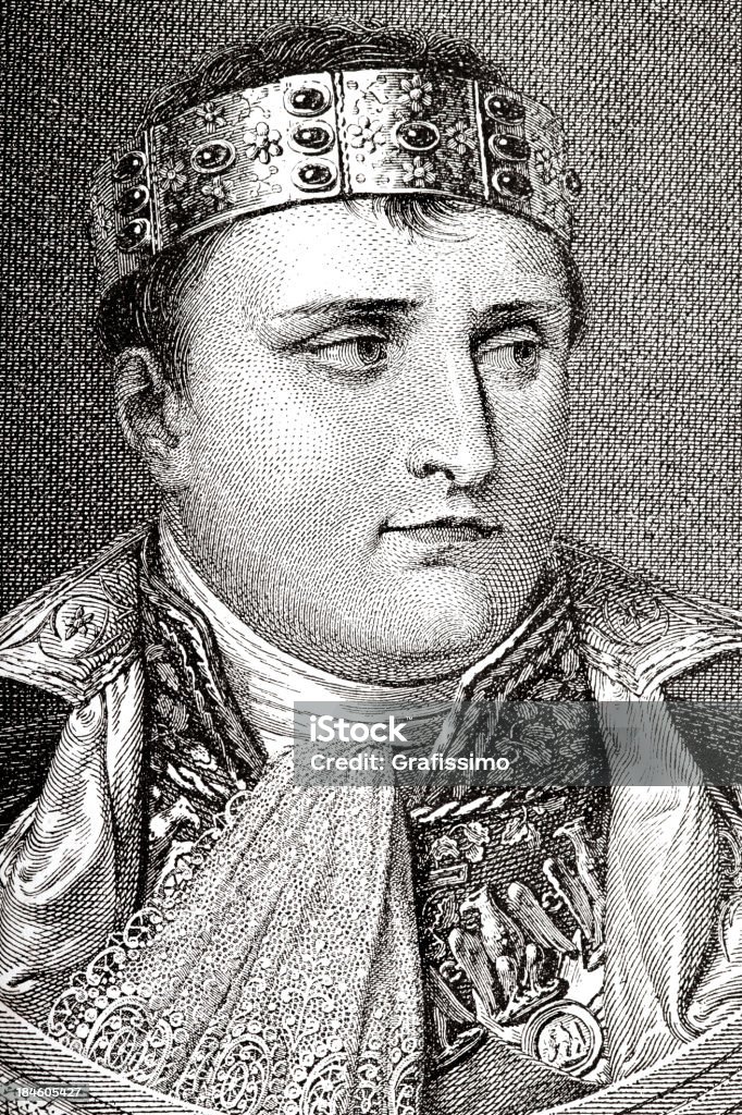 Grabado del emperador en 1882 Napolean Bonaparte - Ilustración de stock de Adulto libre de derechos