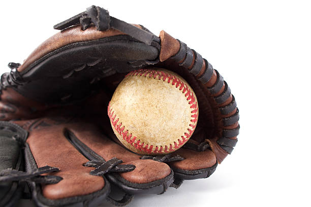 istock Old baseball glove and ball 184605669