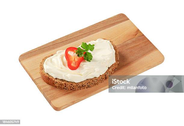 Bread And Cheese Spread Stock Photo - Download Image Now - Cheese Spread, Cream Cheese, White Background