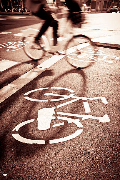istock Bicycle lane in Milan 184605834