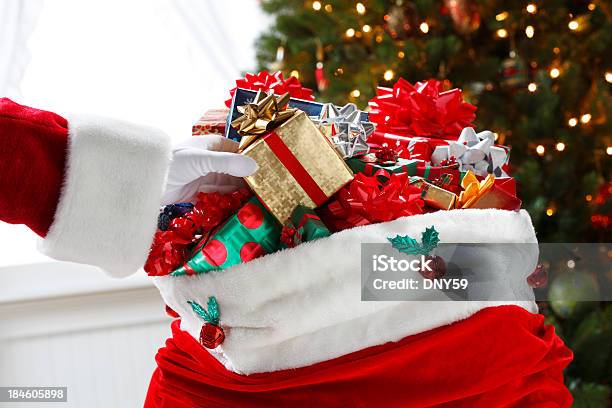 Santa Bag Stock Photo - Download Image Now - Bag, Celebration Event, Christmas