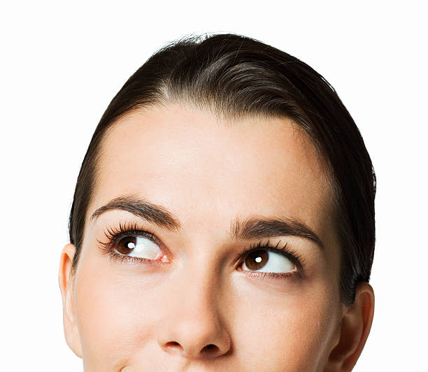 istock Woman Looking Up - Isolated 184606047