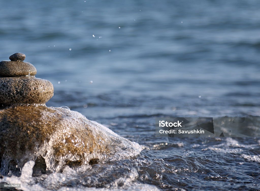 Stone composition Stone composition on the beach Balance Stock Photo