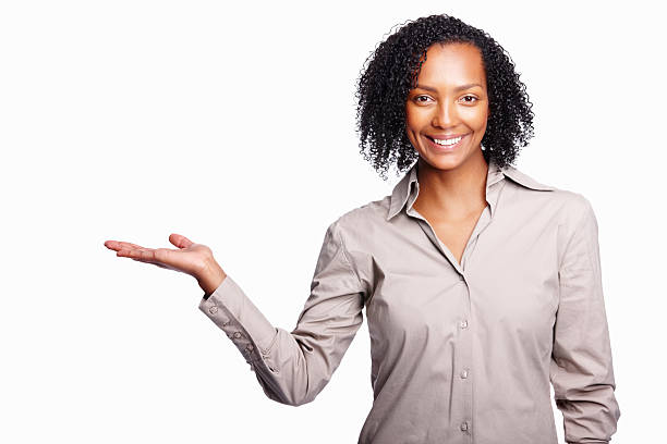 istock Business woman presenting 184606413