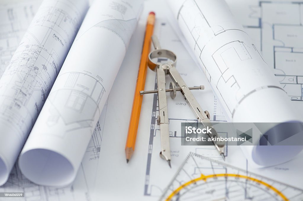 Arquitectura blueprints - Foto de stock de Arquitectura libre de derechos