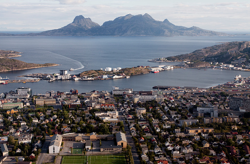 Bodø city, Norway - aerial view
